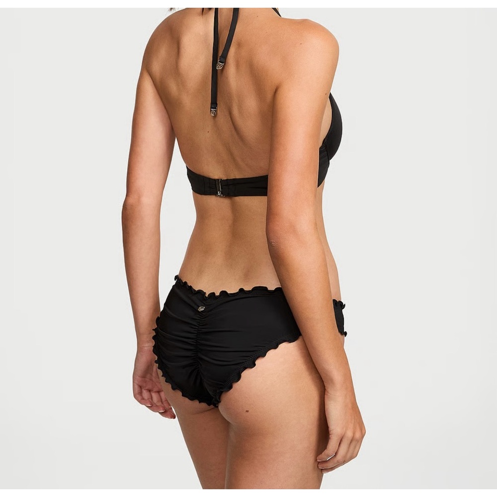 VICTORIA'S SECRET SWIM Essential Ruched Cheeky Bikini Bottom size small
